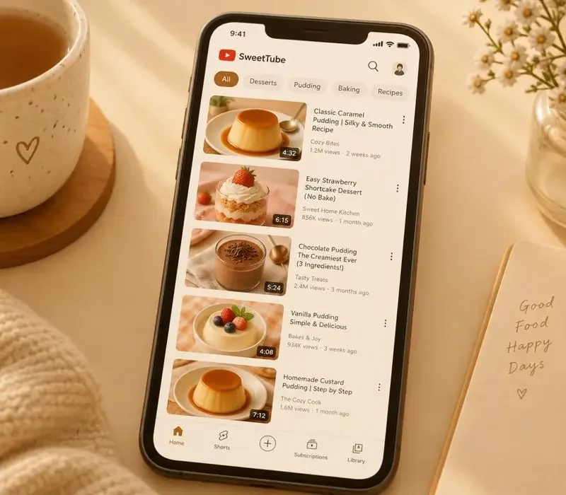 黄果AI官网APP 手机界面展示，温暖治愈的追剧体验